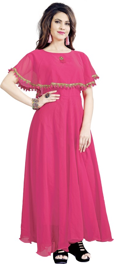 ARYANE1604 Women Gown Pink Dress - Buy ...